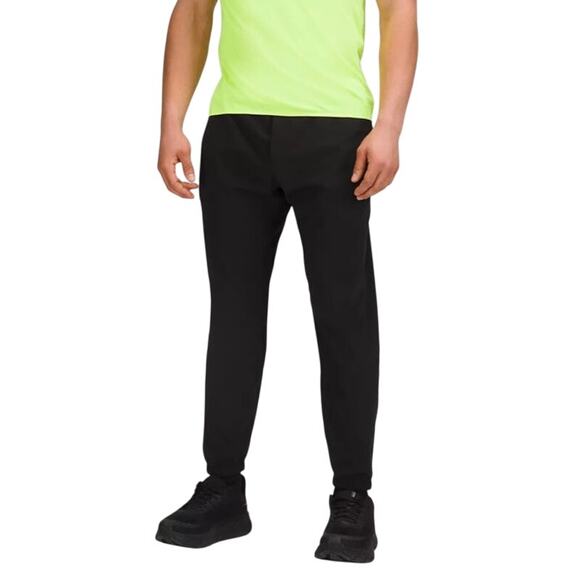 LULULEMON Surge Joggers Men M Black Athletic Stretch Running Travel Loungewear - Picture 1 of 16